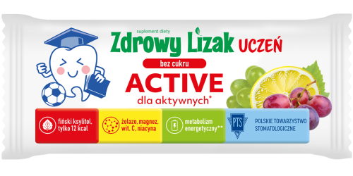 Zdrowy lizak Uczeń Active dla aktywnych bez cukru - Starpharma