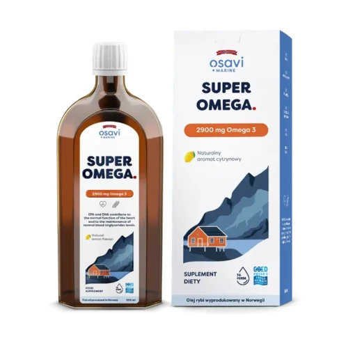 Super Omega (2900 mg Omega-3)  w płynie aromat cytrynowy - 250 ml - Osavi