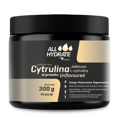 ALLHydrate Cytrulina (jabłczan l-cytruliny) 300 g - 60 porcji - Aliness