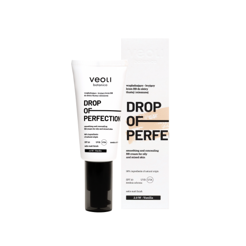Wygładzająco-kryjący krem BB do skóry tłustej i mieszanej Drop of Perfection 2,0 W Vanilla 30 ml - Veoli Botanica