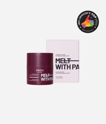Emulgujące masełko do zmywania makijażu i SPF Melt with Passion 40 g - Veoli Botanica