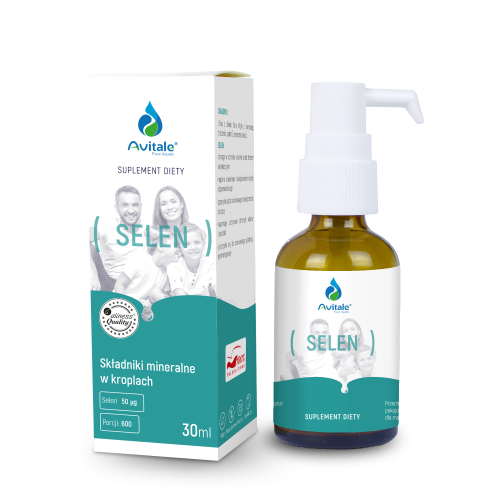 Selen (L-selenometionina) 50 µg 30 ml krople - Avitale