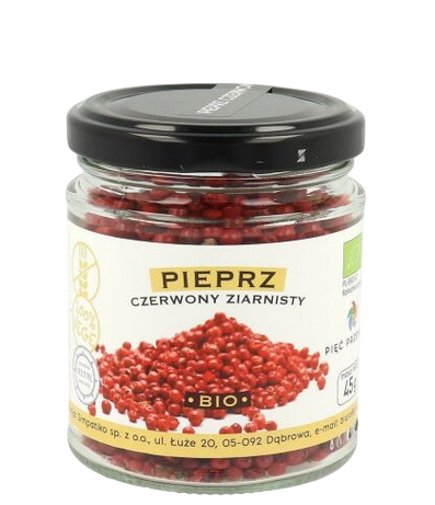 Pieprz czerwony ziarnisty BIO bezglutenowy 45 g - Pięć Przemian