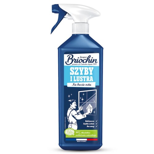 Płyn do mycia szyb i luster z octem w sprayu ECO 750 ml - Briochin