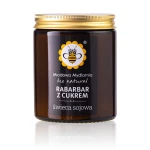 Rabarbar z Cukrem świeca z wosku sojowego 180 ml - Miodowa Mydlarnia