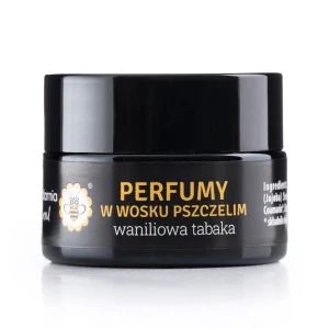 Perfumy w wosku pszczelim Waniliowa Tabaka 15 g - Miodowa Mydlarnia