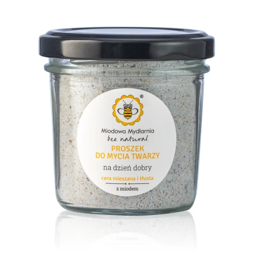 Proszek do mycia twarzy Na Dzień Dobry cera mieszana i tłusta 120 ml - Miodowa Mydlarnia