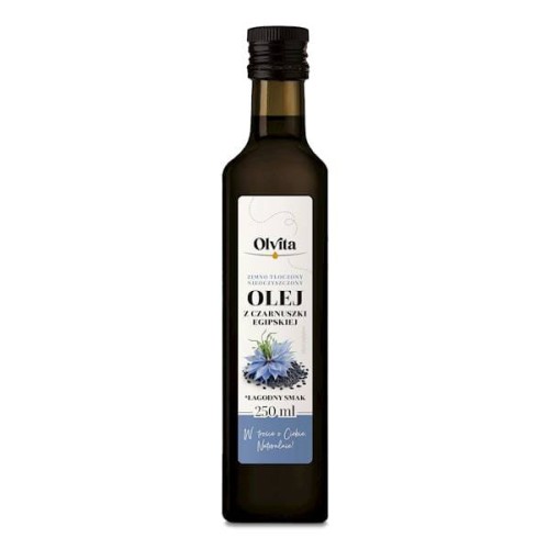 Olej z czarnuszki zimnotłoczony kraj pochodzenia Polska 250 ml - Olvita