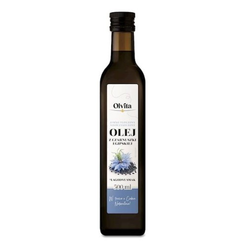 Olej z czarnuszki zimnotłoczony kraj pochodzenia Polska 500 ml - Olvita