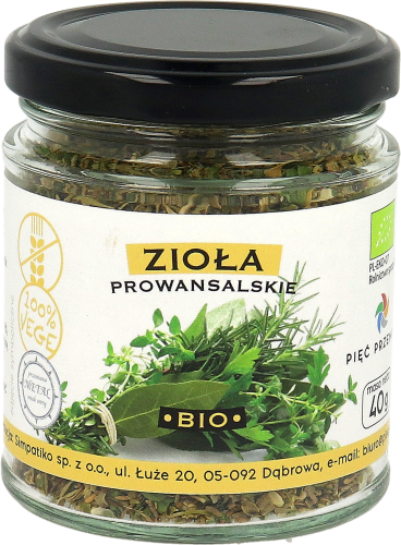 Zioła prowansalskie BIO bezglutenowe 40 g - Pięć Przemian
