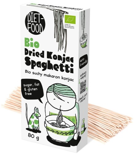 Makaron suchy konjac Spaghetti bezglutenowy BIO 80 g - Diet-Food
