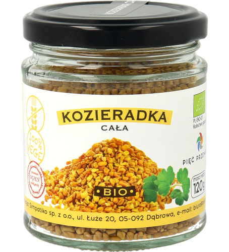 Kozieradka cała BIO bezglutenowa 120 g - Pięć Przemian