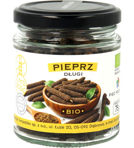 Pieprz długi BIO bezglutenowy 75 g - Pięć Przemian