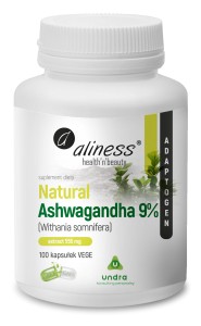 Natural Ashwagandha 555 mg 9% 100 kapsułek vege - Aliness