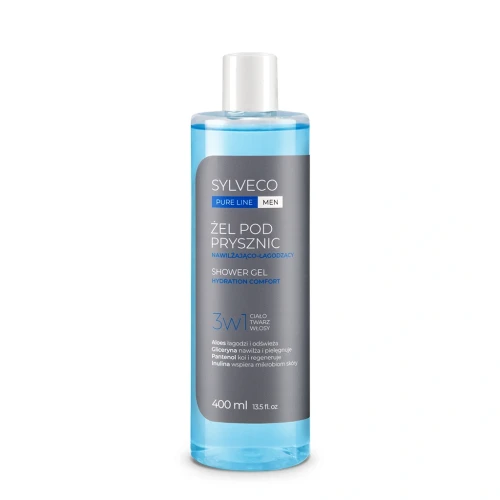Żel pod prysznic 3w1 nawilżająco-łagodzący 400 ml - Sylveco Pure Line Men