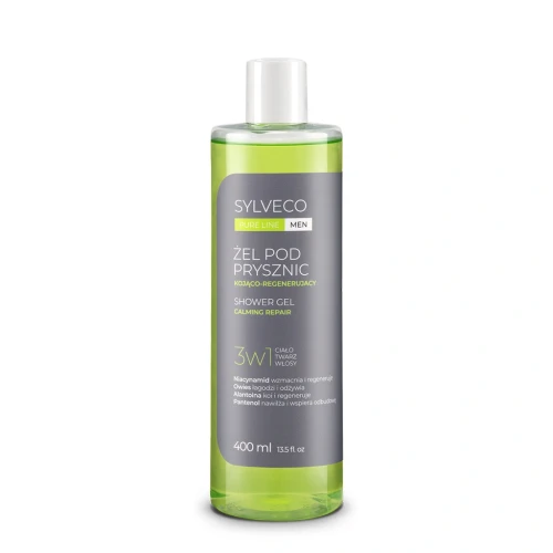 Żel pod prysznic 3w1 kojąco-regenerujący 400 ml - Sylveco Pure Line Men
