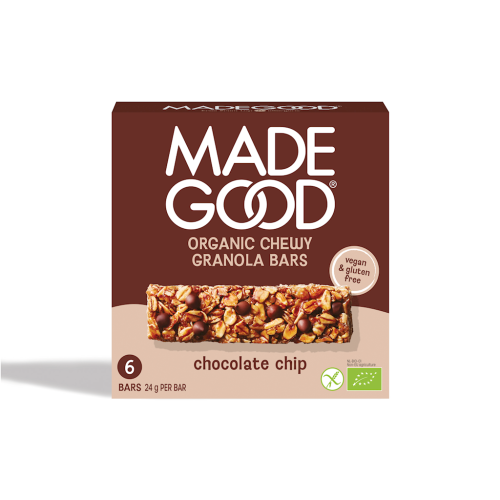 Batoniki granola crunchy z czekoladą bezglutenowe BIO (6 x 24 g) 144 g - Made Good