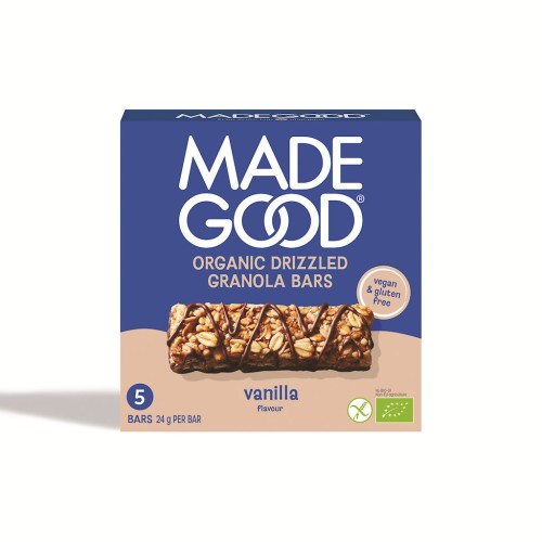 Batoniki granola crunchy smak waniliowy bezglutenowe BIO (5 x 24 g) 120 g - Made Good