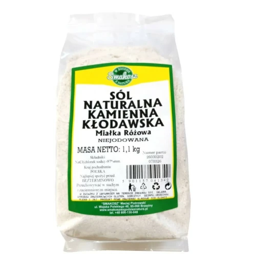 Sól kamienna "Kłodawa" miałka 1,1 kg - Smakosz