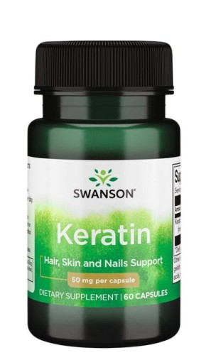 Keratin keratyna 50 mg 60 kapsułek - Swanson