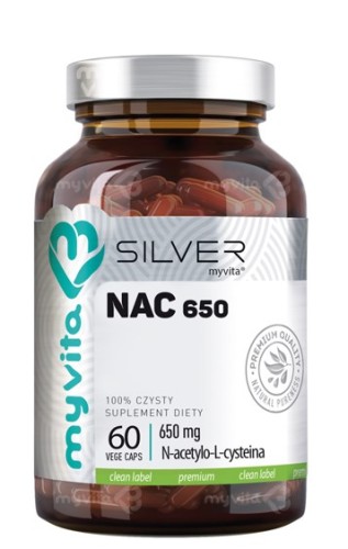 N-acetylo-L-cysteina NAC 650 mg 60 kapsułek - MyVita