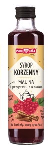 PRZECENA! (krótki termin) Syrop korzenny z maliną 250 ml - Polska Róża