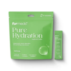 PRZECENA! (krótki termin) Elektrolity Pure Hydration matcha 14 saszetek - ForMeds