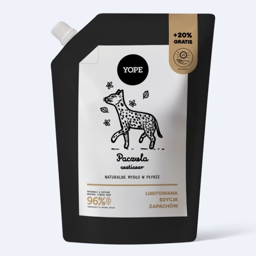 Mydło w płynie Paczula i Wetiwer refill 600 ml - Yope
