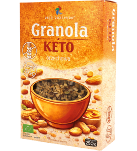 Granola KETO orzechowa bezglutenowa BIO 250 g - Pięć Przemian