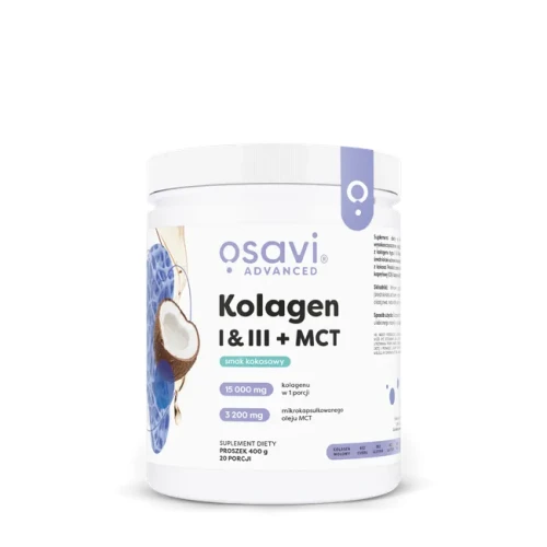 Kolagen I & III + MCT smak kokosowy 400 g - Osavi