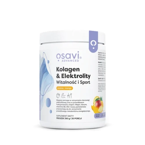Kolagen & Elektrolity Witalność i Sport o smaku ananas mango 390 g - Osavi