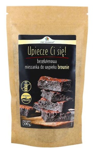 Mieszanka do wypieku brownie bezglutenowa 500 g - Pięć Przemian