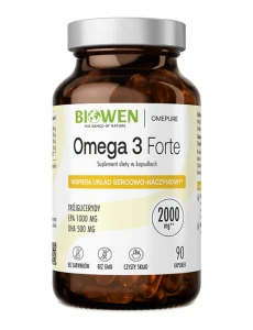 Omega 3 Forte 1000 mg EPA, 500 mg DHA 90 kapsułek - Biowen