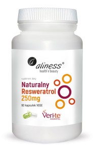 PRZECENA! (krótki termin) Naturalny Resweratrol Veri-Te 250 mg 60 kapsułek vege - Aliness
