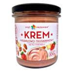 PRZECENA! (krótki termin) Krem migdałowo - truskawkowy KETO 300 g - Pięć Przemian