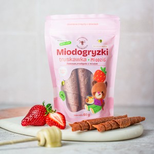 Miodogryzki Truskawka 60 g - Pasieki Rodziny Sadowskich