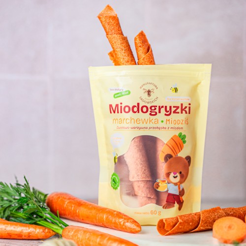 Miodogryzki Marchewka 60 g - Pasieki Rodziny Sadowskich