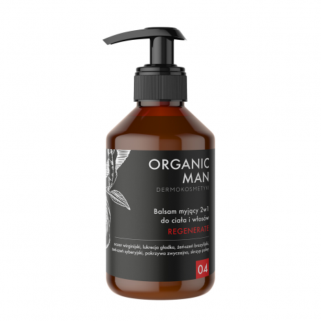 Balsam myjący do ciała i włosów 2 w 1 regenerujący Organic Man 250 g - Organic Life