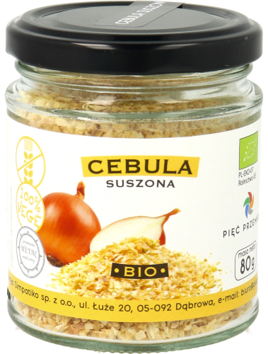 Cebula suszona BIO bezglutenowa 80 g - Pięć Przemian