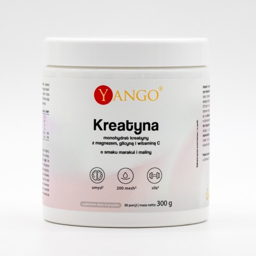 Kreatyna Marakuja Malina proszek 300 g - Yango