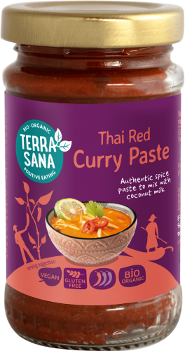 Pasta tajska czerwone curry BIO bezglutenowa 120 g - Terrasana