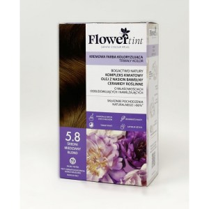 Trwała farba do włosów 5.8 jasny tabakowy kasztan - FlowerTint