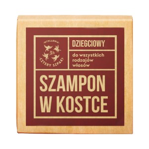 PRZECENA! (krótki termin) Dziegciowy szampon do włosów w kostce 75 g - Cztery Szpaki