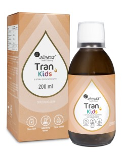 Tran Kids smak pomarańczowy olej z wątroby dorsza 200 ml - Aliness