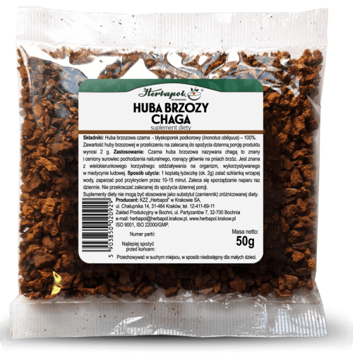 Huba brzozy Chaga 50 g - Herbapol Kraków