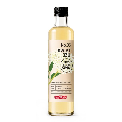 Napój no. 3 kwiat bzu bez cukru 250 ml - Polska Róża