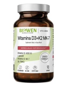 Witaminy D3 + K2 MK7 90 kapsułek - Biowen
