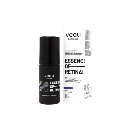 Ujędrniająco-rozjaśniające serum do twarzy i szyi z retinalem 0,06%, niacynamidem 2%, skwalanem 2% i cynkiem PCA 0,2% Essence of Retinal 30 ml - Veoli Botanica