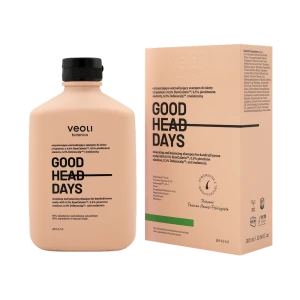 Oczyszczająco normalizujący szampon do skóry z łupieżem z 0,5% SymCalmin™, 0,5% piroktonem olaminy, 0,3% Defenscalp™ i melatoniną Good Head Days 300 ml - Veoli Botanica