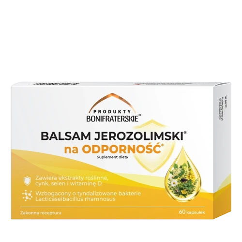 Balsam Jerozolimski na odporność 60 kapsułek - Produkty Bonifraterskie